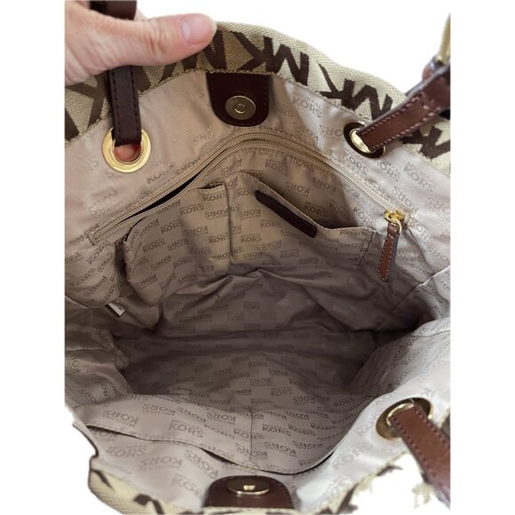 Michael Kors Signature Gold Logo Purse Authentic - Picture 8 of 10